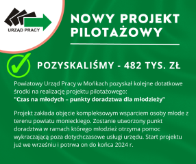 Zdjęcie artykułu Nowy projekt pilotażowy skierowany do osób młodych do 30 r. ż.